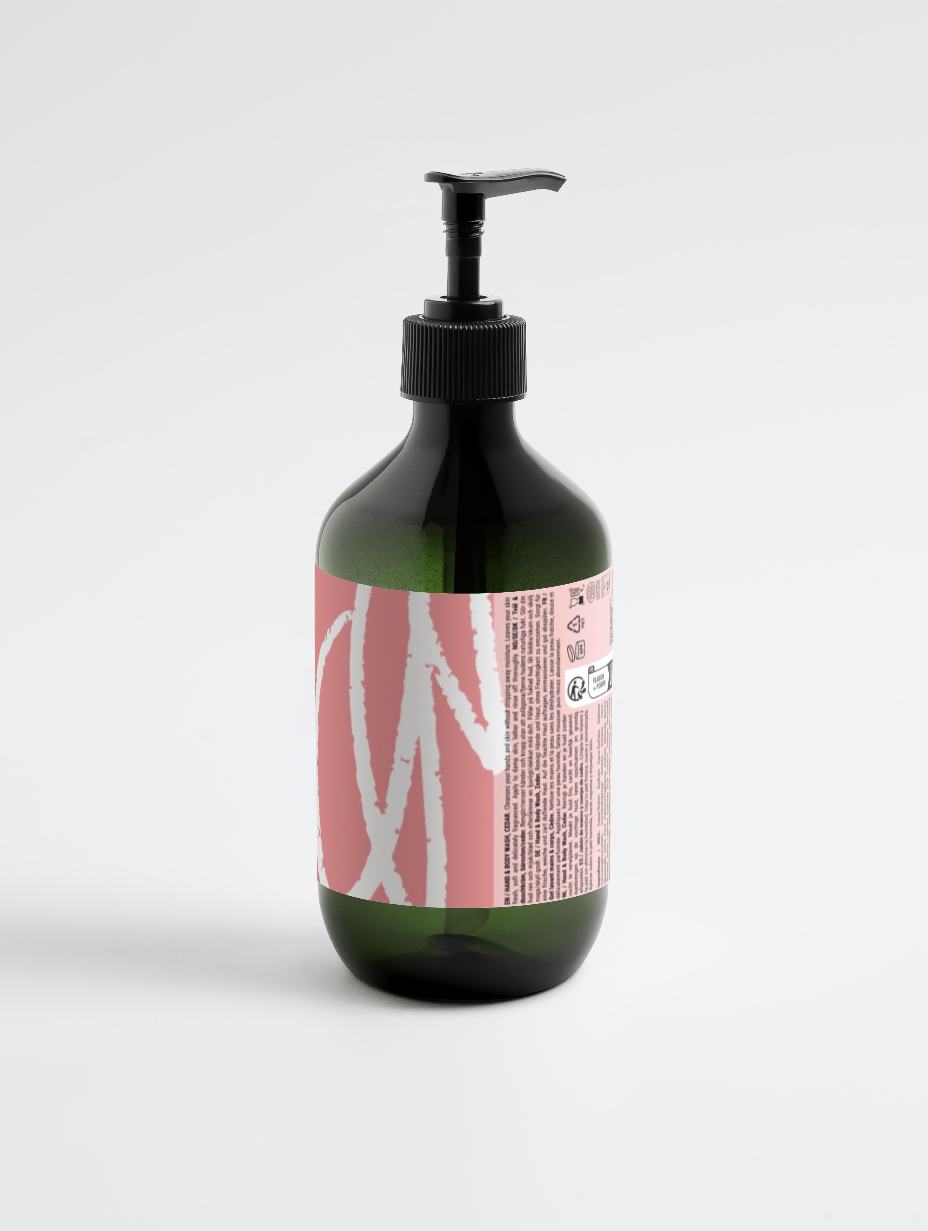 Hand & Body Wash, Peppermint & Dark Cedar